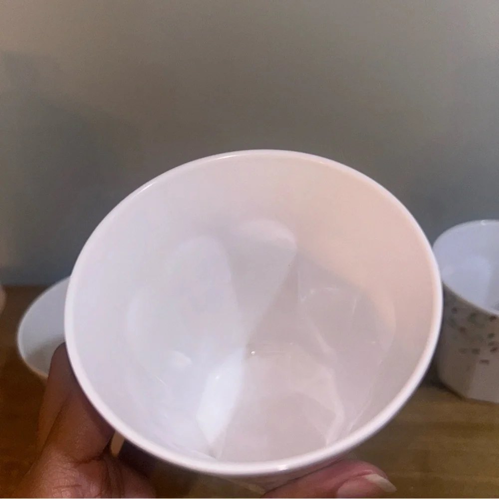 Crate & Barrel Colorful Sprinkle Patterned Cups